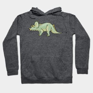 Triceratops Trike Dinosaur Cartoon Character Graphic Jurassic Hoodie